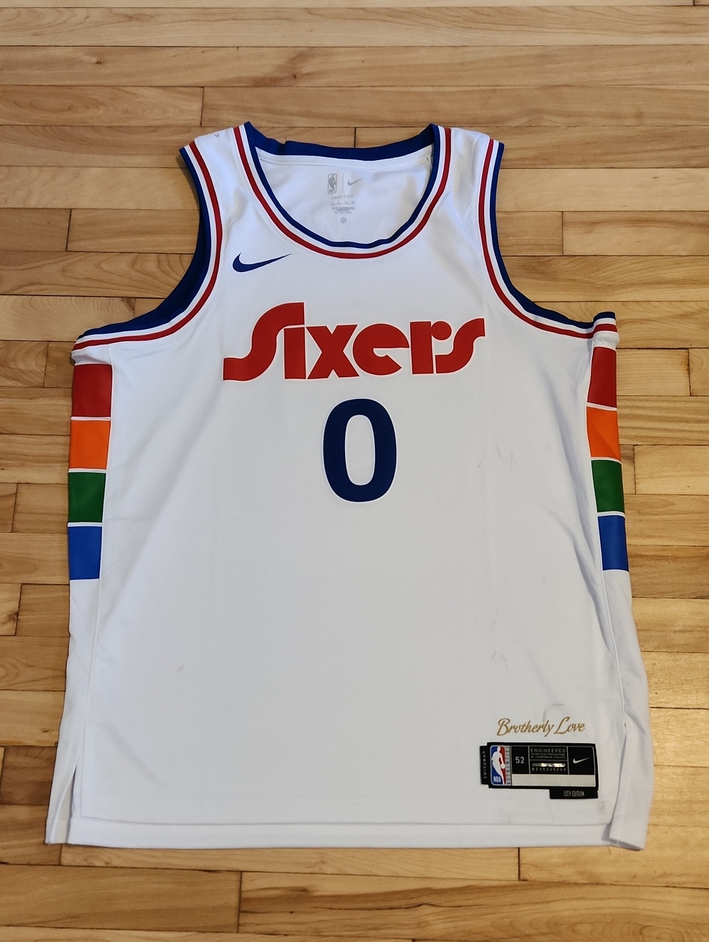 Nike Authentic Philadelphia 76ers Sixers NBA Tyrese Maxey #0 Jersey